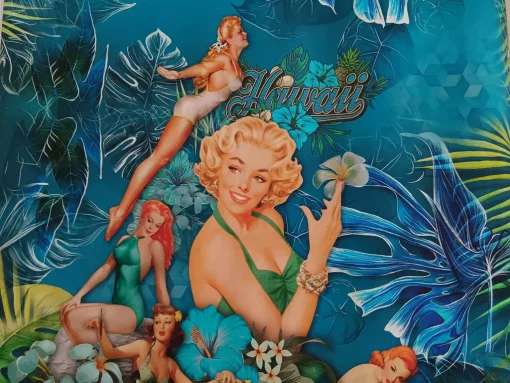 Panel Stoff Marilyn als Beach Girl