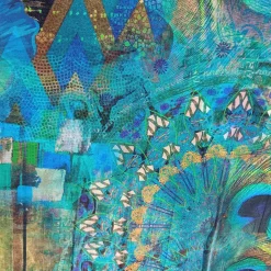 Stenzo Jersey Panel blaue Blume Detail Mandala