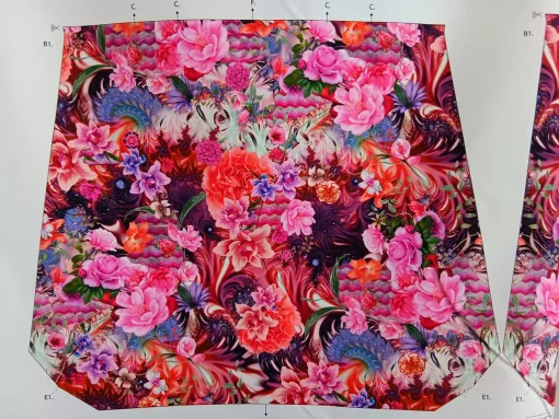 SanDaLu Stenzo Taschenpanel pink Muster 2