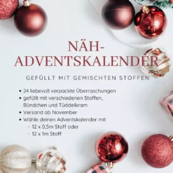 SanDaLu Näh Adventskalender mit gemischten Stoffen
