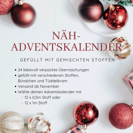 SanDaLu Näh Adventskalender mit gemischten Stoffen