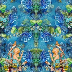 Panel Stoff Hibiskusblüte mit Maßen