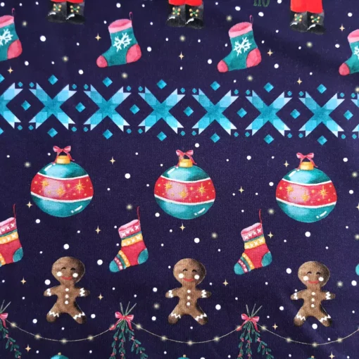 SanDaLu French Terry Christmas Eve von Kristin Franke