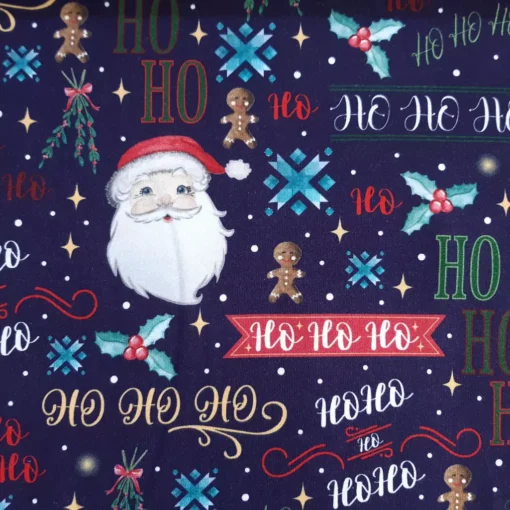 SanDaLu angerauter French Terry Ho Ho Ho von Kristin Franke