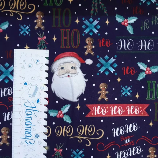 SanDaLu French Terry Ho Ho Ho Lineal