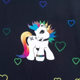 SanDaLu Jerseystoff Punk Pony von Kristin Franke Detail