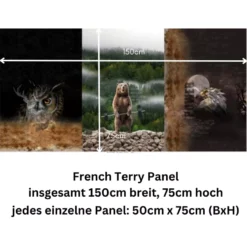 SanDaLu French Terry Panel Wildnis von Stenzo mit Maßen