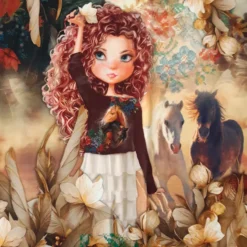 French Terry Panel von Stenzo Mädchen Detail