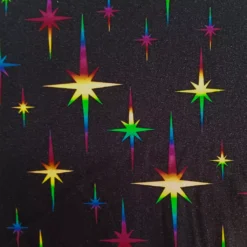 bunter Sternenstoff Detail