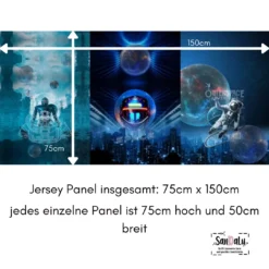 SanDaLu Stoffpanel Space Robots Maße