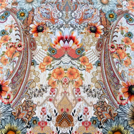 XXL Stoffpanel von Stenzo Detail Blumen