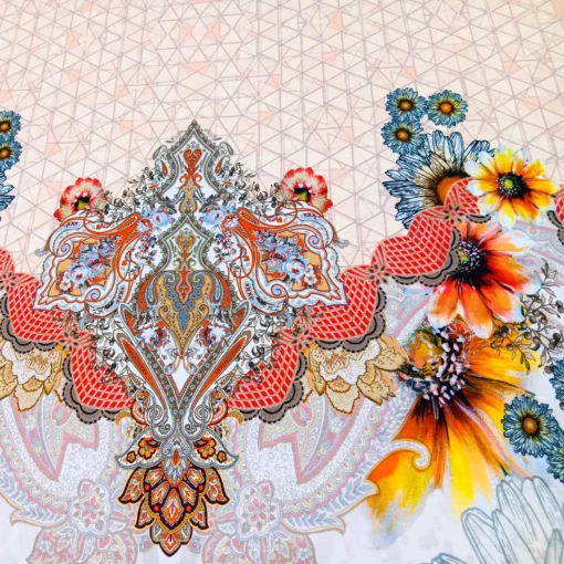 XXL Stoffpanel von Stenzo Detail terrakotta apricot