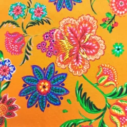 SanDaLu Jersey Retro Blumen curry Detail