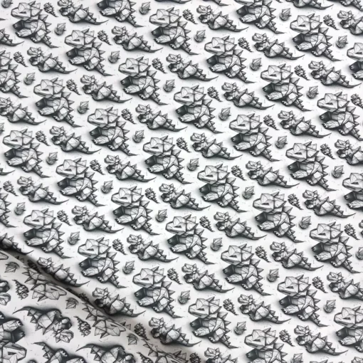 SanDaLu Jersey Stoff mit Origami Dino Ballen