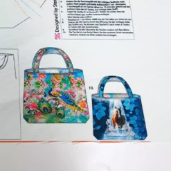 Stoffpanel Pferd trifft Pfau Wendetasche für Kinder Beispiel