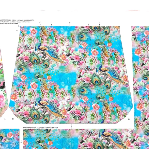 SanDaLu Taschenpanel Kombimotive Pfau