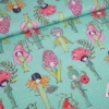 SanDaLu Bio Jersey Stoff Blumenleute in grün
