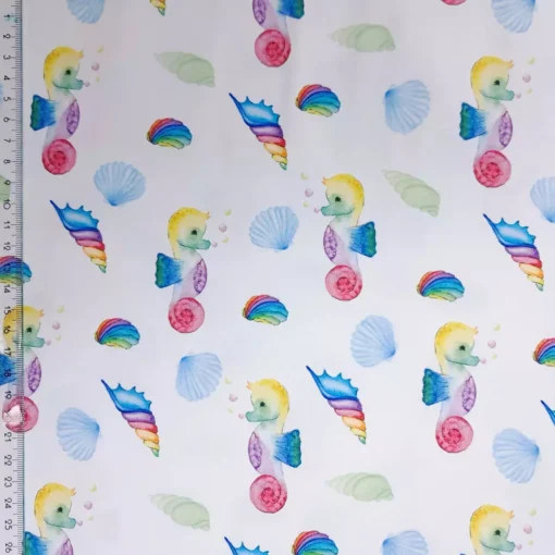 SanDaLu Stoff mit Meerestieren Lineal