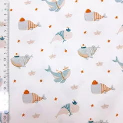 SanDaLu Stoff für Babys Wal Lineal