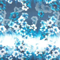 SanDaLu Jersey Hibiskusblüten blau