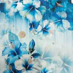 SanDaLu Jersey mit Hibiskusblüten Euro Größenvergleich