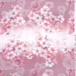 SanDaLu Jersey mit Hibiskusblüten in rosa