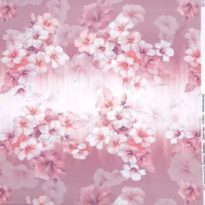 SanDaLu Jersey mit Hibiskusblüten in rosa