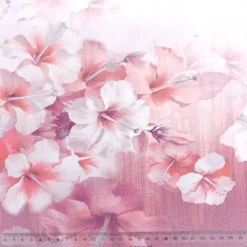 SanDaLu Jersey mit Hibiskus in rosa Lineal