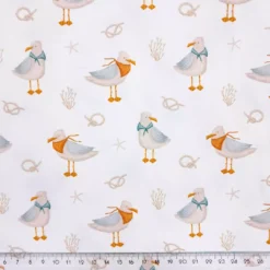 Jersey Möwe mit Halstuch Lineal