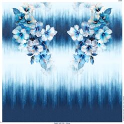 SanDaLu Jersey Panel Hibiskus blau weiß mit Farbverlauf komplett