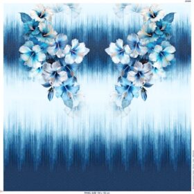 SanDaLu Jersey Panel Hibiskus blau weiß mit Farbverlauf komplett
