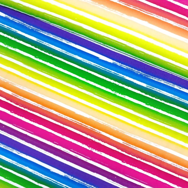 SanDaLu Jerseystoff Regenbogenstreifen auf Ballen