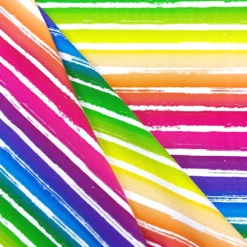 SanDaLu Jerseystoff Regenbogenstreifen in Falten
