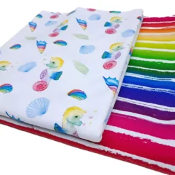 Stoffpaket Under the Sea und Rainbow Stripes