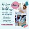 SanDaLu Feriennähkurs Mädchen an der Nähmaschine, genähte Mäppchen