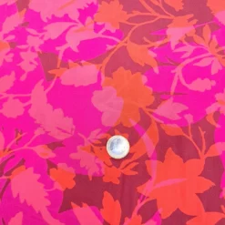 SanDaLu Viskose Webware mit Blumen in pink und orange Euro