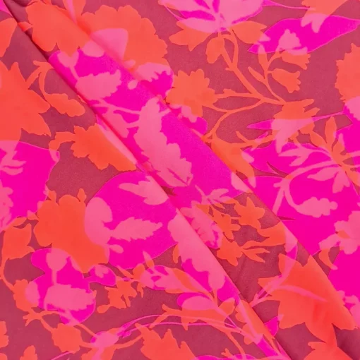 SanDaLu Viskose Webware rot pink Falten