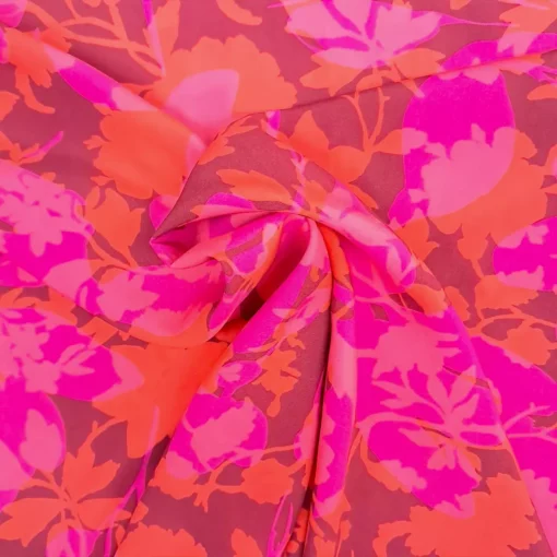 Viskose Webware rot pink Strudel
