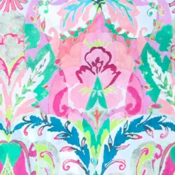 SanDaLu leichter Baumwollstoff mit Blumenmuster Detail