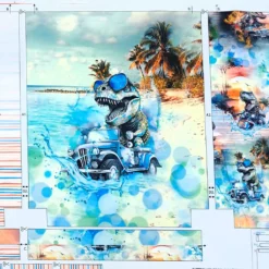 SanDaLu Canvas Panel Dino
