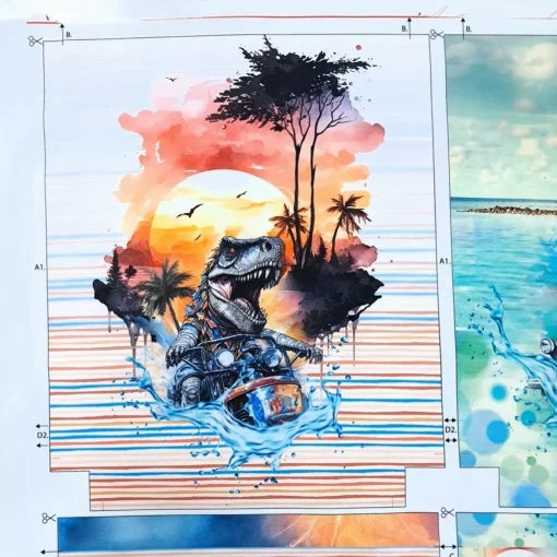 SanDaLu Canvas Panel Dino