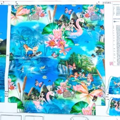 SanDaLu Canvas Panel für Turnbeutel allover