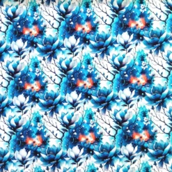 Blumenstoff blau weiß Überblick