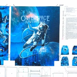Canvas Panel für Turnbeutel Space Astronaut
