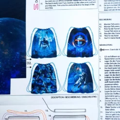 Canvas Panel für Turnbeutel Space Nähbeispiele