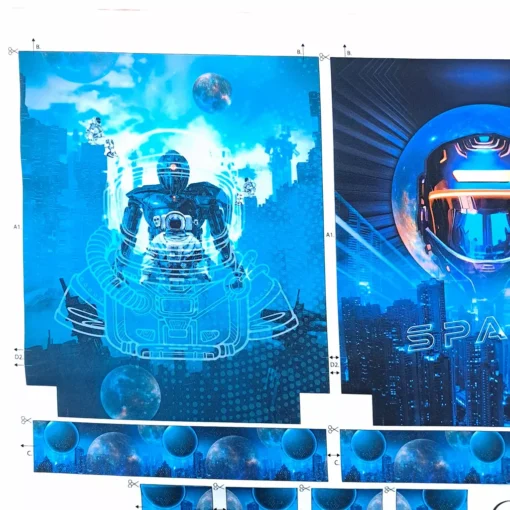 Canvas Panel für Turnbeutel Space Tunnelzug