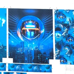 Canvas Panel für Turnbeutel Space Roboterkopf