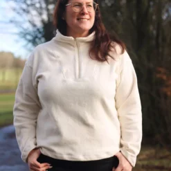 SanDaLu Baumwollfleece Carlos in creme Nähbeispiel