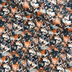 SanDaLu French Terry mit Wolf Motiv rost