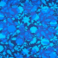 SanDaLu Baumwolljersey mit Blütenmuster in blau